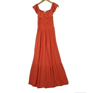 - Monteau Women’s Maxi burnt orange dress size S NWOT ‼️
